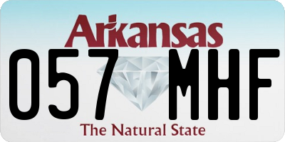 AR license plate 057MHF
