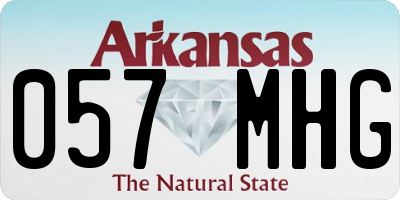 AR license plate 057MHG
