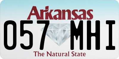 AR license plate 057MHI