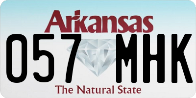 AR license plate 057MHK