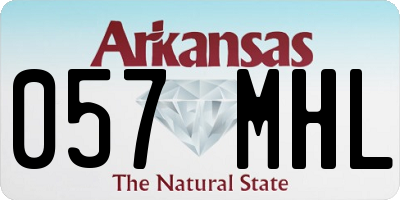 AR license plate 057MHL
