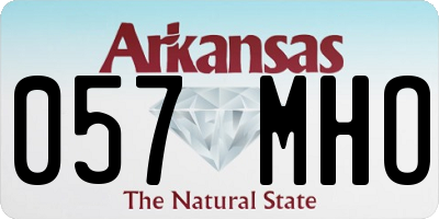 AR license plate 057MHO