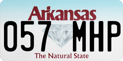 AR license plate 057MHP