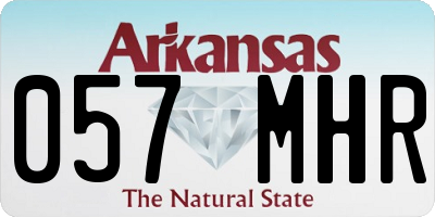 AR license plate 057MHR