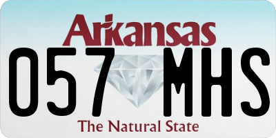 AR license plate 057MHS