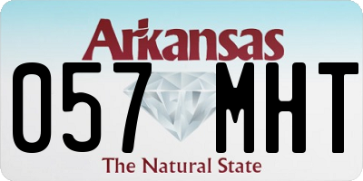 AR license plate 057MHT