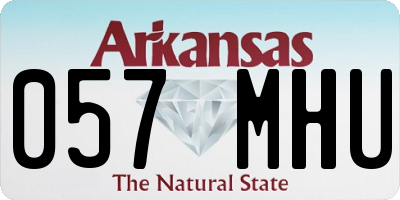AR license plate 057MHU