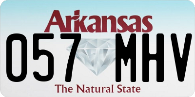 AR license plate 057MHV