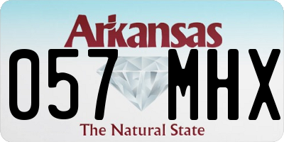 AR license plate 057MHX