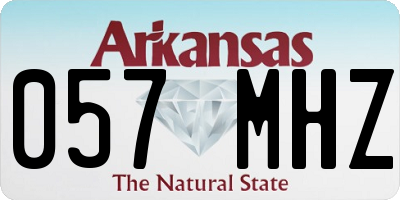 AR license plate 057MHZ