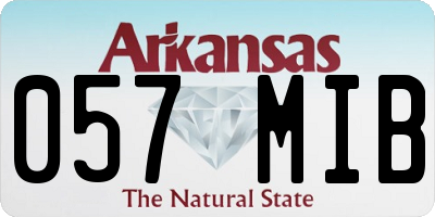 AR license plate 057MIB