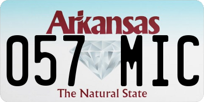 AR license plate 057MIC