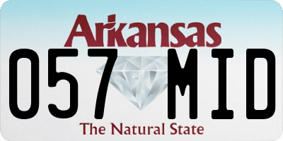 AR license plate 057MID
