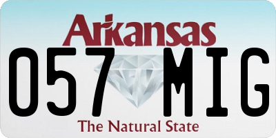 AR license plate 057MIG