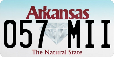 AR license plate 057MII