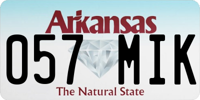 AR license plate 057MIK