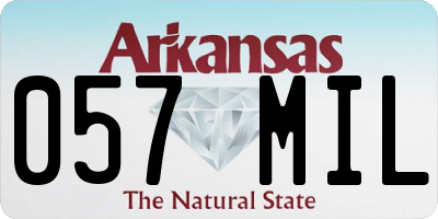 AR license plate 057MIL