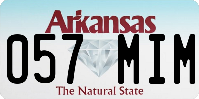AR license plate 057MIM