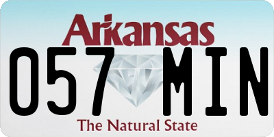 AR license plate 057MIN