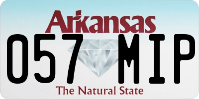 AR license plate 057MIP