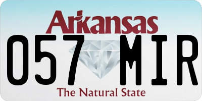 AR license plate 057MIR