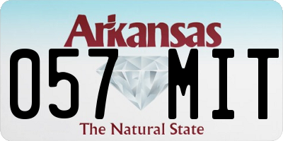AR license plate 057MIT