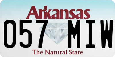 AR license plate 057MIW