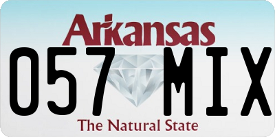 AR license plate 057MIX