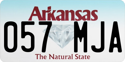 AR license plate 057MJA