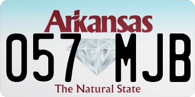 AR license plate 057MJB