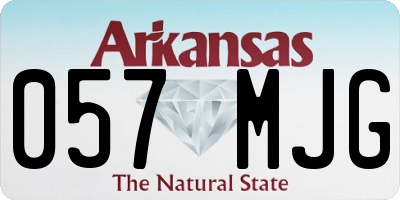 AR license plate 057MJG