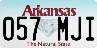 AR license plate 057MJI