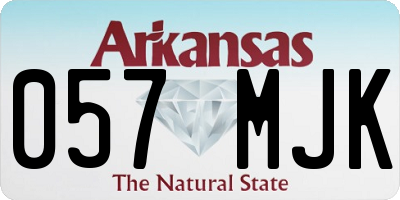 AR license plate 057MJK