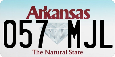 AR license plate 057MJL