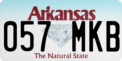 AR license plate 057MKB