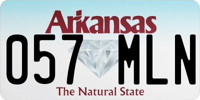AR license plate 057MLN