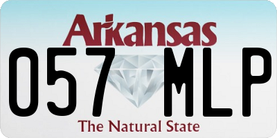 AR license plate 057MLP
