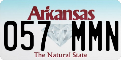 AR license plate 057MMN
