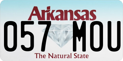 AR license plate 057MOU