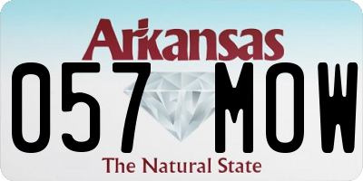 AR license plate 057MOW