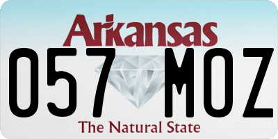 AR license plate 057MOZ
