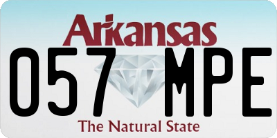 AR license plate 057MPE