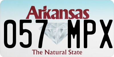 AR license plate 057MPX