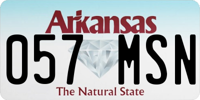 AR license plate 057MSN