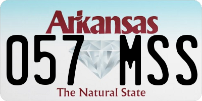 AR license plate 057MSS