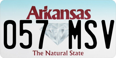 AR license plate 057MSV