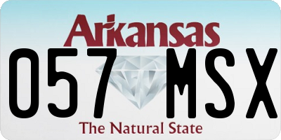 AR license plate 057MSX