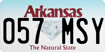 AR license plate 057MSY