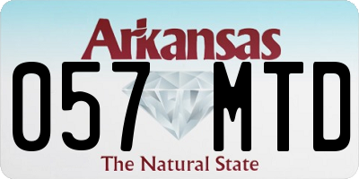 AR license plate 057MTD