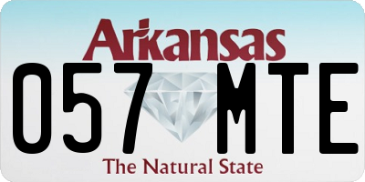 AR license plate 057MTE